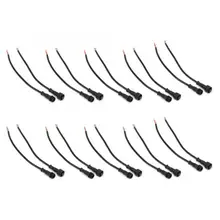 10 Pairs Power Verbindung Kabel Schwarz 4 Pin Wasserdichten Stecker Jack für LED IP16 Power Draht Stecker(China)