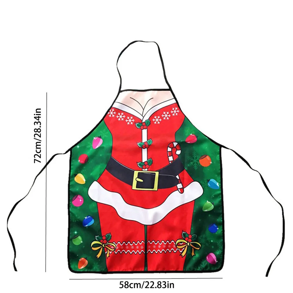 B Christmas Apron Couple Sexy Uniforms Temptation Dress Christmas Decorations Dinner Party Cooking Apron Kitchen Accessories - Цвет: B