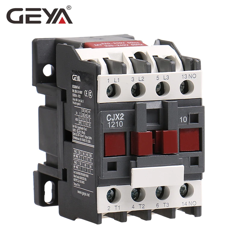 

GEYA CJX2-1210 Din Rail Telemecanique AC Contactors 220V Magnetic Contactor 380V AC LC1D12A Types of Contactor