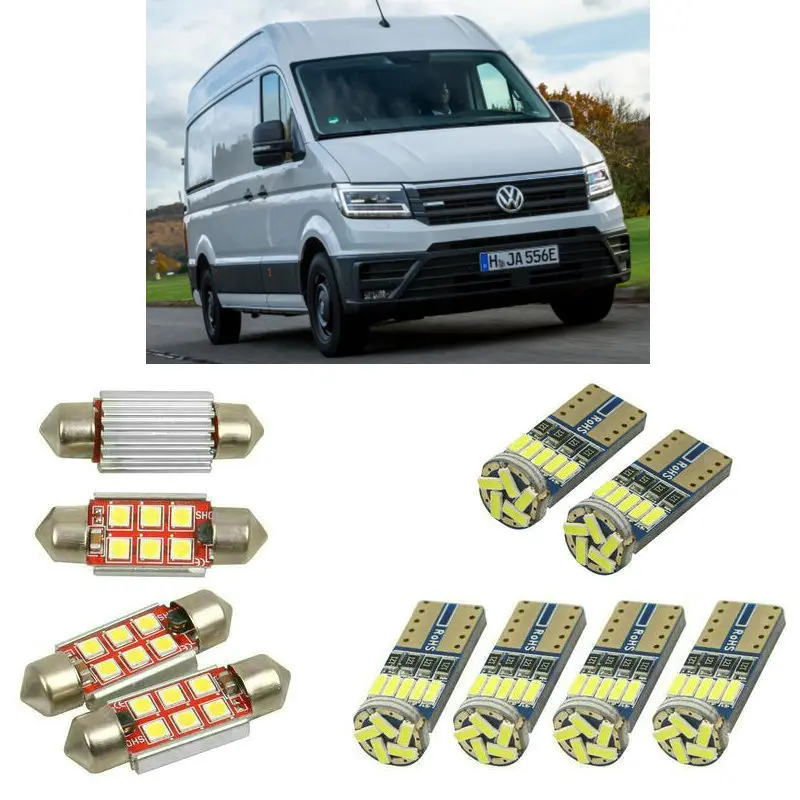Внутренний светодиодный автомобильный светильник s для Volkswagen crafter box sy sx, автомобильные аксессуары, светильник для номерного знака 10 шт