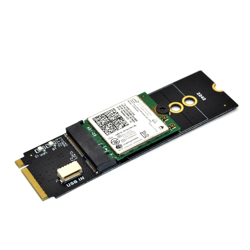 M.2 KEY-M к ключу A-E/E Адаптерная плата для M.2 NGFF PCIE протокол беспроводной сетевой карты Модуль поддержка 2230 2242 Размер M2 карта