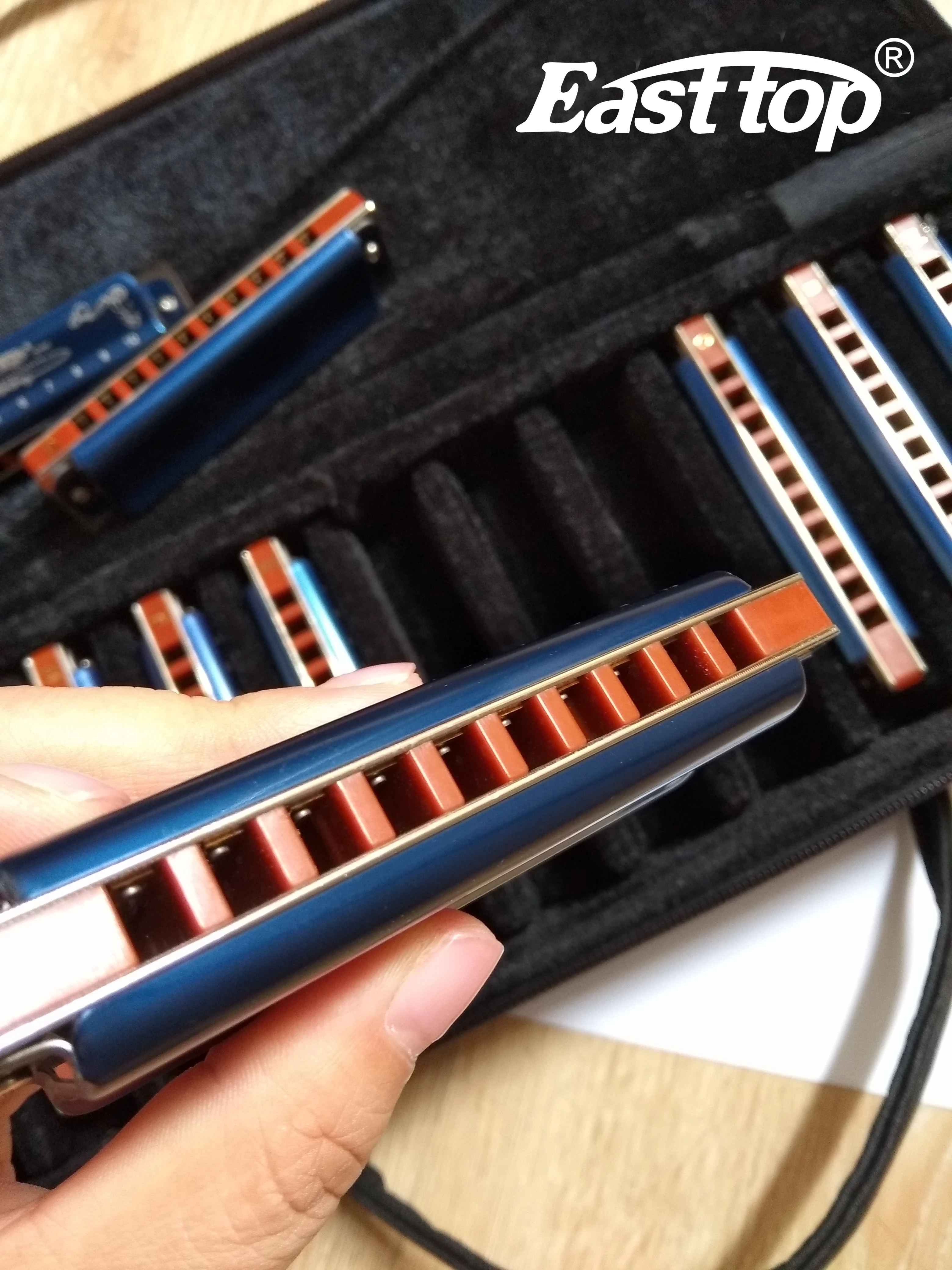 

EASTTOP T008K-12 set harmonica 12keys blues harp diatonic best selling good price