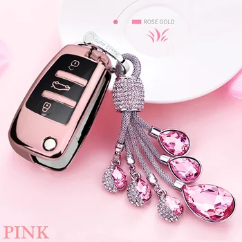 

New Styling TPU Soft Bright plating All Inclusive PIrotect For Audi Q3 A4L A6L Q5 Q7 A1 A3 3Buttons Folding key Cover Case Shell