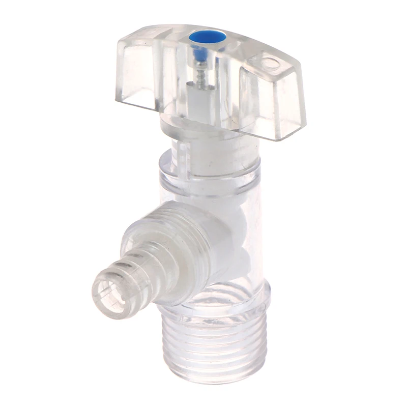 1PCS Plastic 1/2" Male Thread PC Soft Pipe Water Tap Garden Irrigation Connector Transparent Faucet Triangle Valve