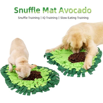 

Trendy Snuffle Mat For Pets IQ Training Slow Eat Training Fruit Design Eating Bowl Pad