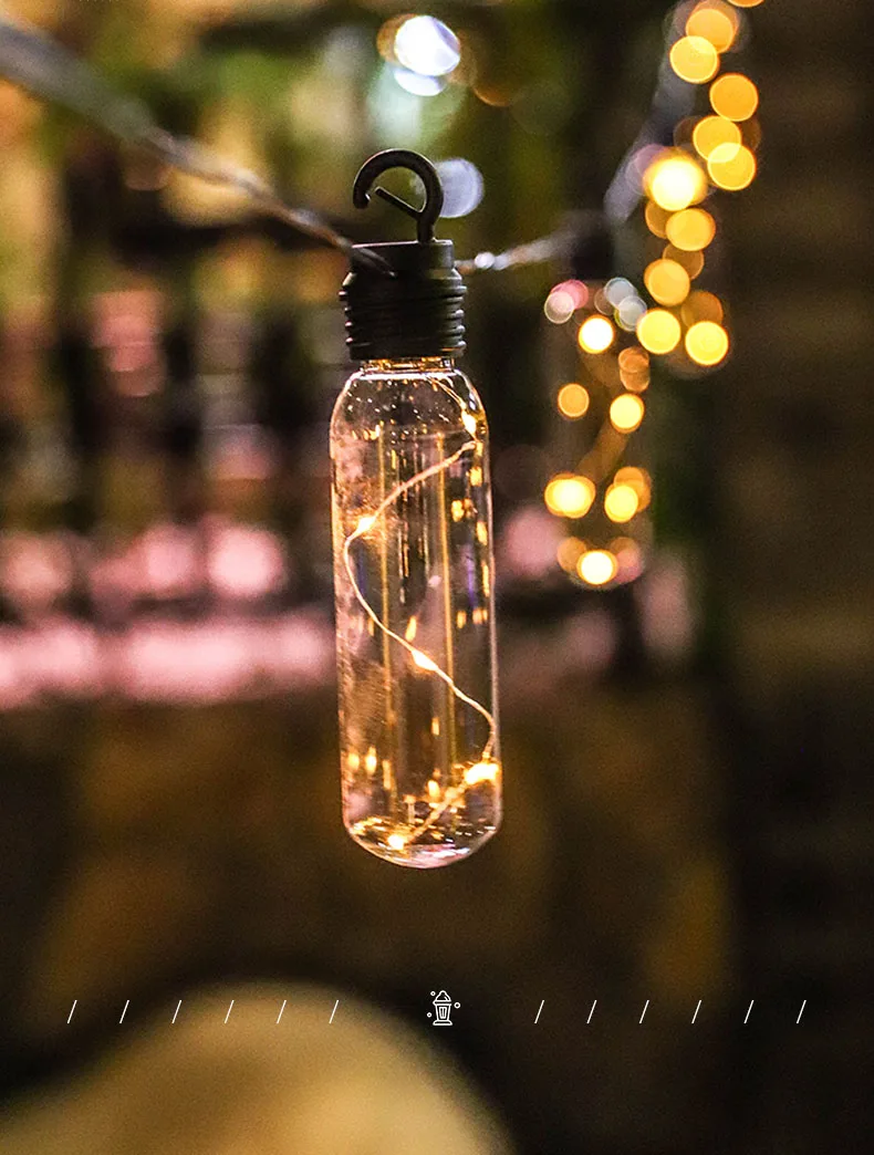 10 Bulb Fairy Transparent Tube Shape Solar Power Copper String Lights 7m LED Decor For Christmas Garland On The Window New Year