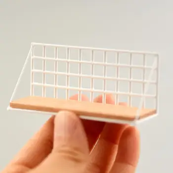 

1/12 Mini Wall Storage Floating Bookshelf Hanging Shelves Kitchen Blanket Holder for Dollhouse