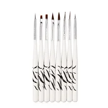 Маникюрная щетка набор Зебра маленький направляющий шток 8 монтируется флуоресцентный маркер Маникюр флуоресцентный маркер бриллиант ручка diao hua bi