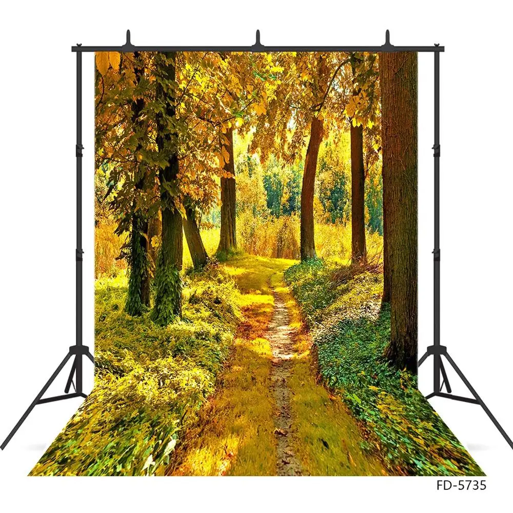 

Photo Background Yellow Tree Leaves Autumn Customized Backdrop for Portrait Children Baby Scenic Photoshoot Photography Props