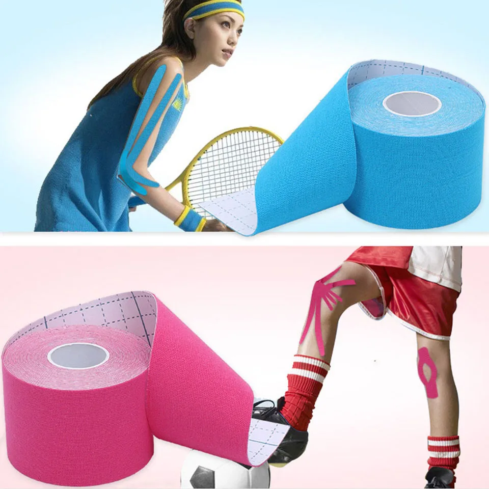 2.5cm*5m High Elastic Sport Fitness Injury Muscle Tapes Bandage Support Kinesiology Tape Knee Pads Support Protector Kinesiologe