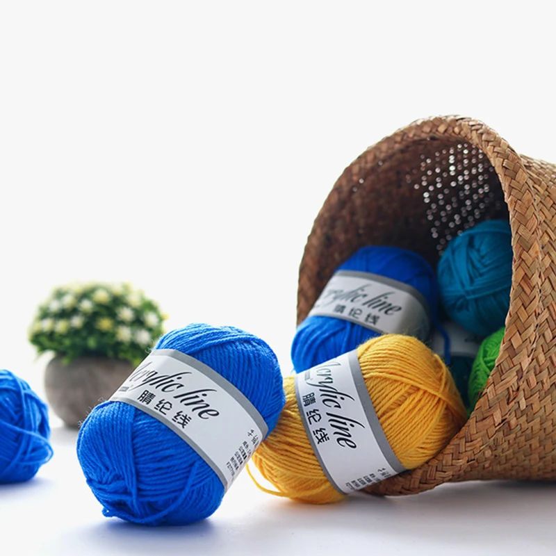 Вязание бамбуковый Хлопок крючком мягкая пряжа Пряжа вязаная шерсть ребенок 50 г |