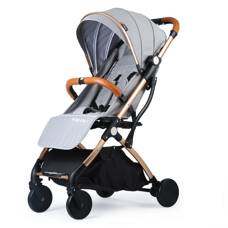 

Europe Hot Sale Lightweight Baby Stroller Foldale Baby Carriage Can Sitting And Lying Portable Travel Pram Toddler Pushchair