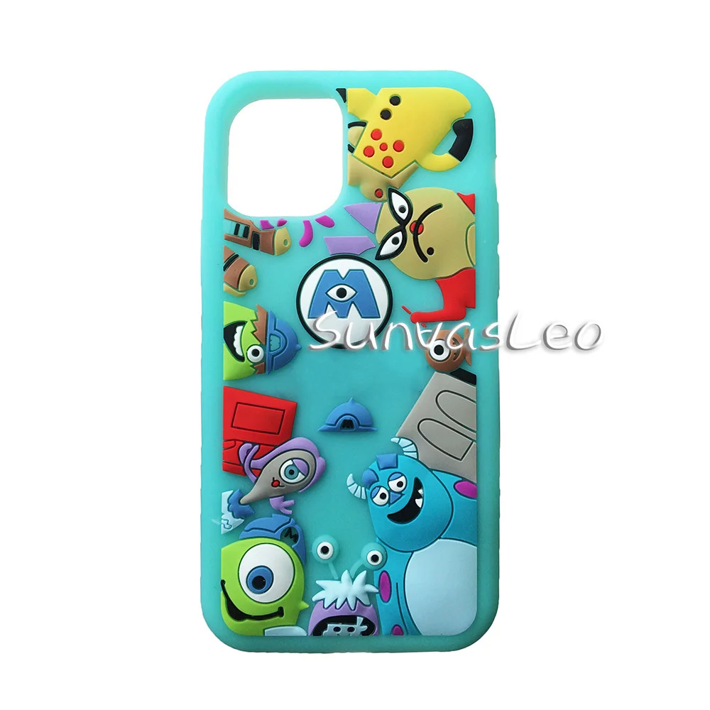 Для iPhone 11/11 Pro/11 Pro Max 3D милый мультфильм животных Мягкий силиконовый чехол на заднюю панель мобильного телефона защитная оболочка - Цвет: Monsters University