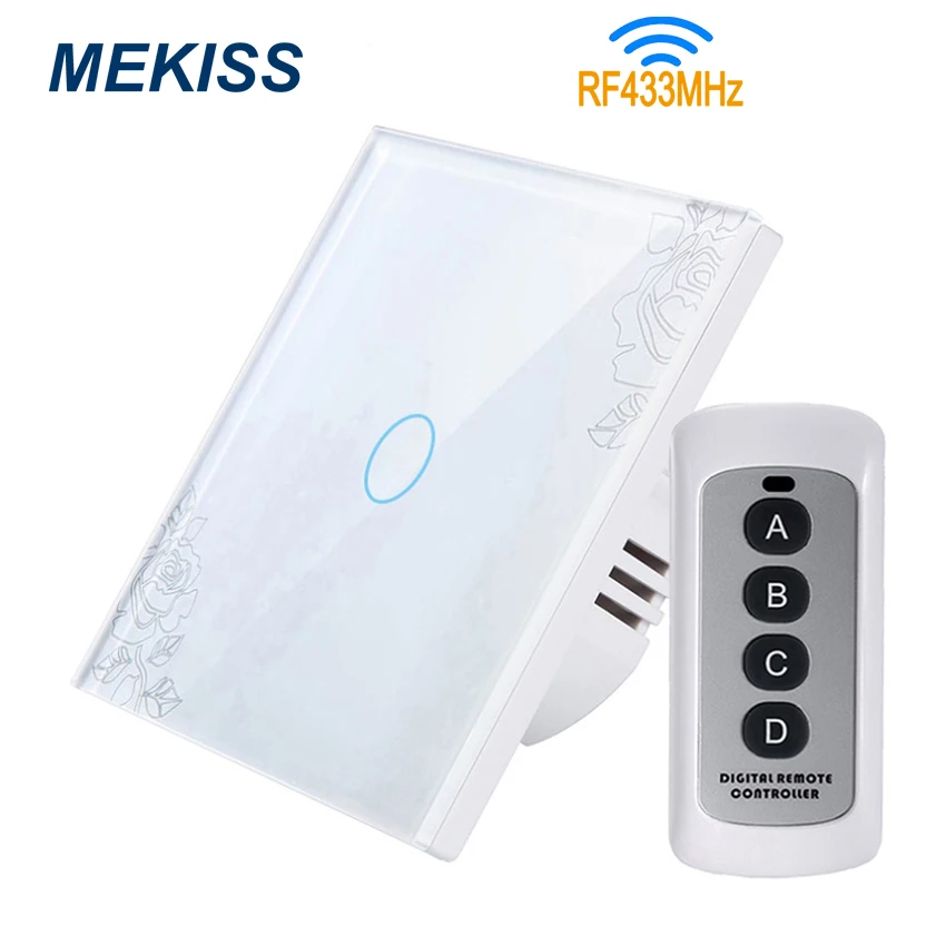 MEKISS ЕС сенсорный выключатель RF433 Беспроводной Выключатель света с дистанционным управлением переключатель