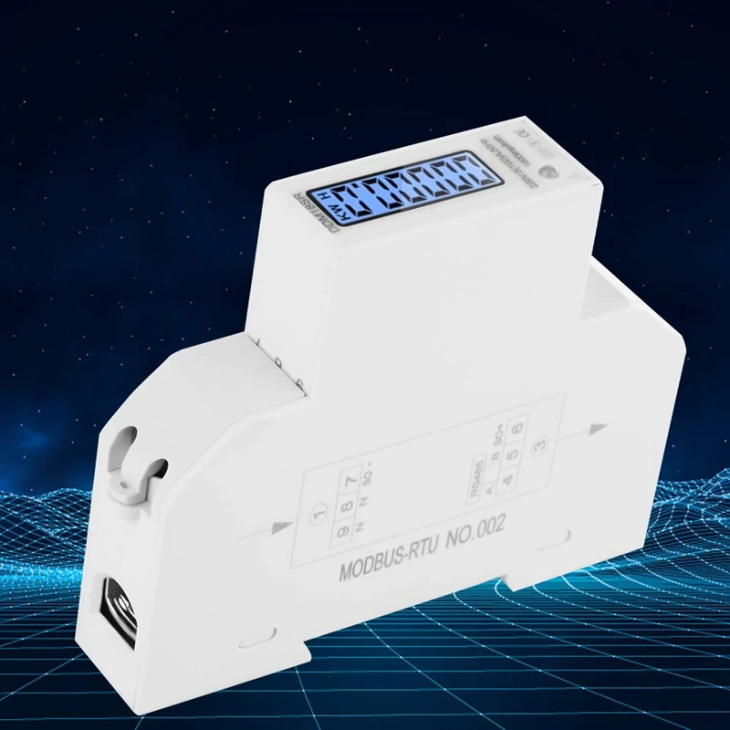 DDM18SR 220 В счетчик энергии ЖК-цифровой дисплей однофазный din-рейку потребление электроэнергии цифровой ваттметр