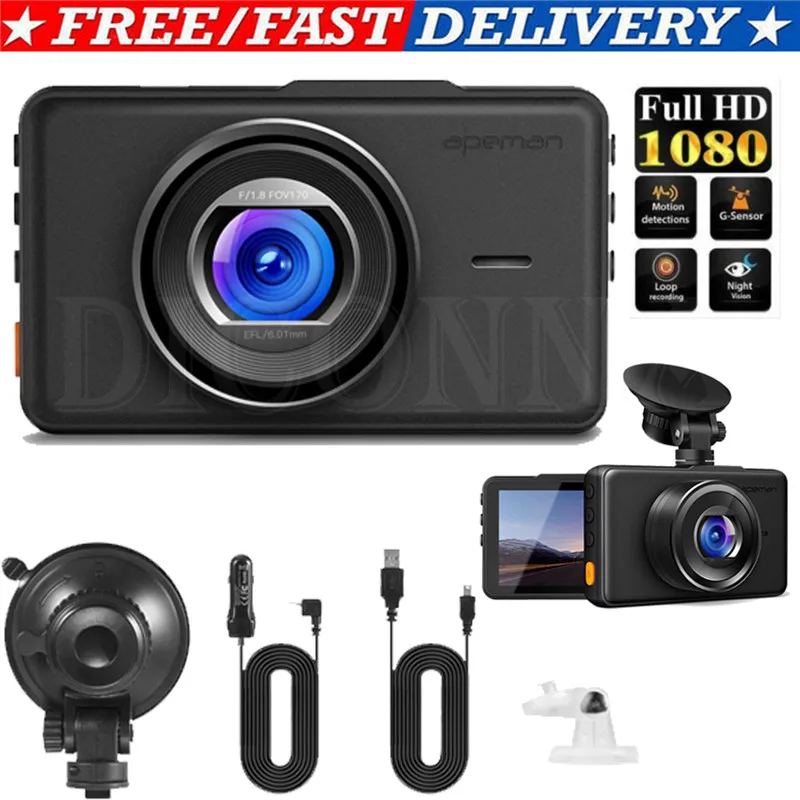 3," lcd HD Cam Pro 1080P умный Автомобильный видеорегистратор 170 ° камера видеорегистратор