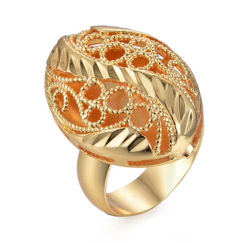 Женское кольцо Wando маленькое золотого цвета свадебное ювелирное изделие в