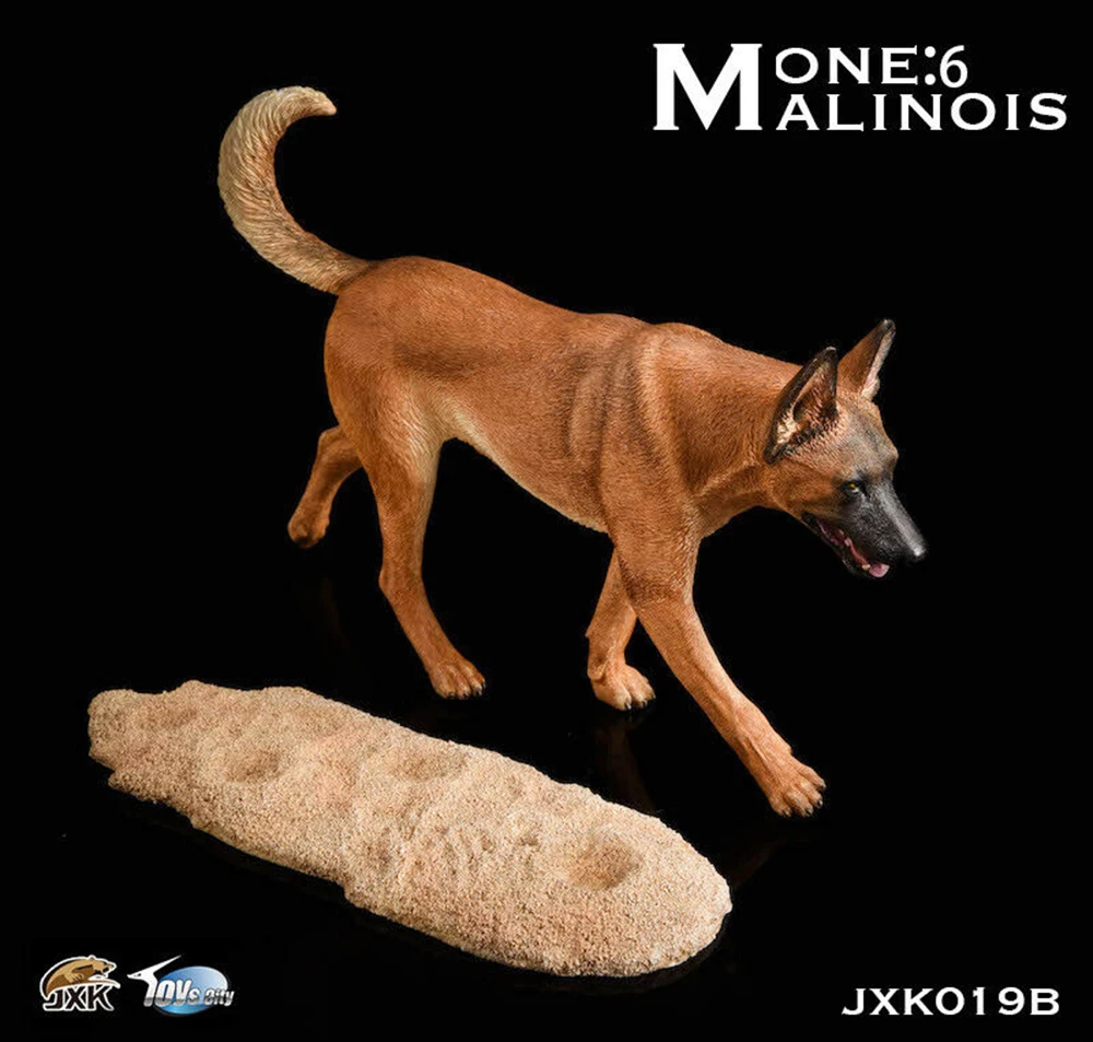 

1/6 Scale Pet Dog JXK019 Malinois Model Resin Animal Figure w/ Suit for 12 inches Action Figure Accessories