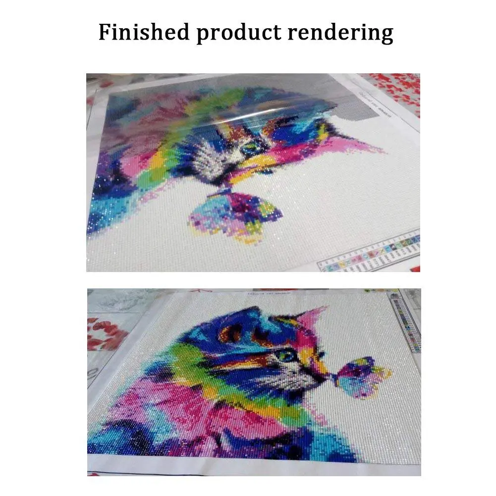 Новая печать DIY алмазная живопись кошка Полная площадь квадратная ручка паста домашний декор настенная декоративная живопись(30x30 см