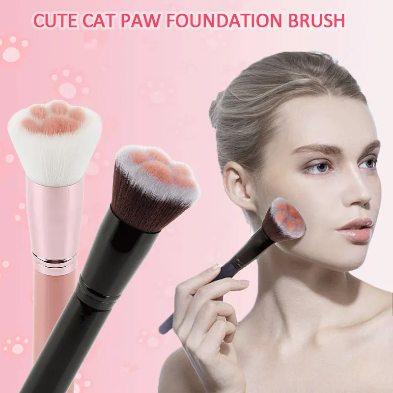 

Cat Claw Paw Makeup Brushes Cute soft Foundation Brush Long Lasting Concealer Blush Powder blending brush Wool Fiber makeup tool