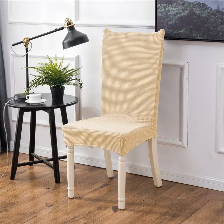 

Modern Solid Color Chair Cover Spandex Stretch Elastic Wedding Banquet Chair Covers Dining Seat Cover Removable Chair Cover