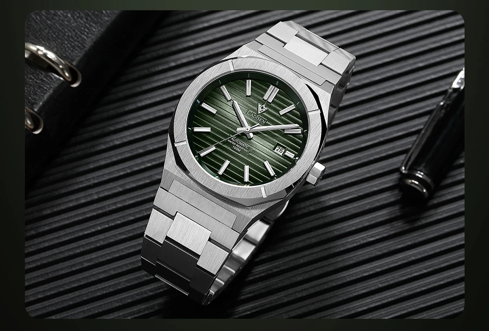 2021 New CADISEN German design Mechanical Wristwatch men Luxury Automatic watch for men Stainless steel 10 Bar Waterproof Clock