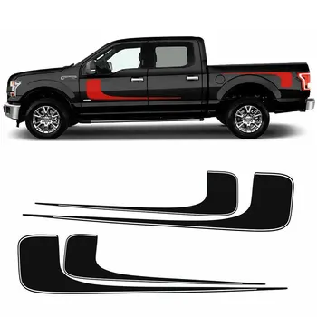 

4pcs 2000-2018 For Ford F150 Truck Vinyl Graphics Kit Stripes Decals tu-88565