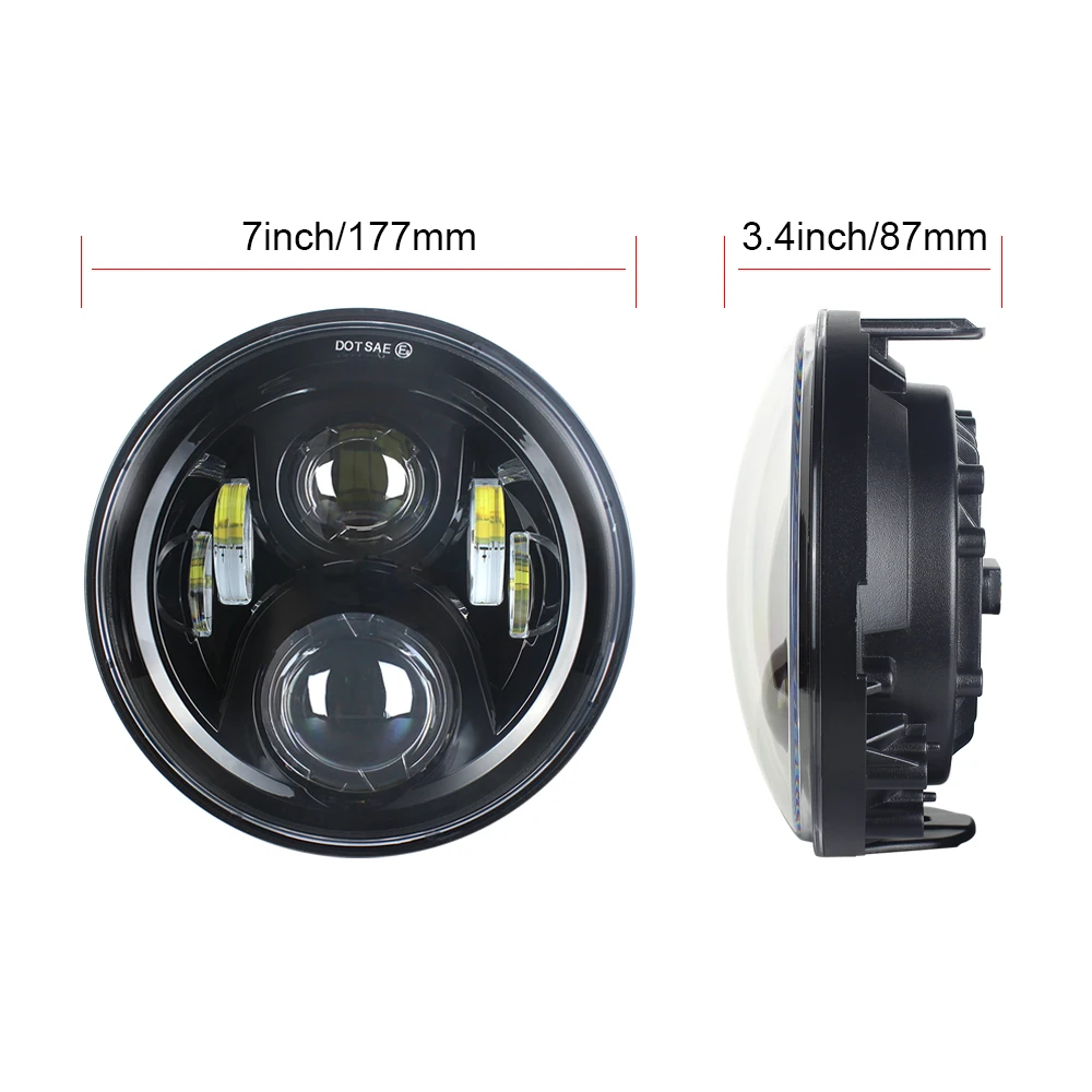 7inch Motorcycle LED Round Headlights High Low Beam For Honda CB400 CB500 CB1300 Hornet 250 600 900 VTEC VTR250