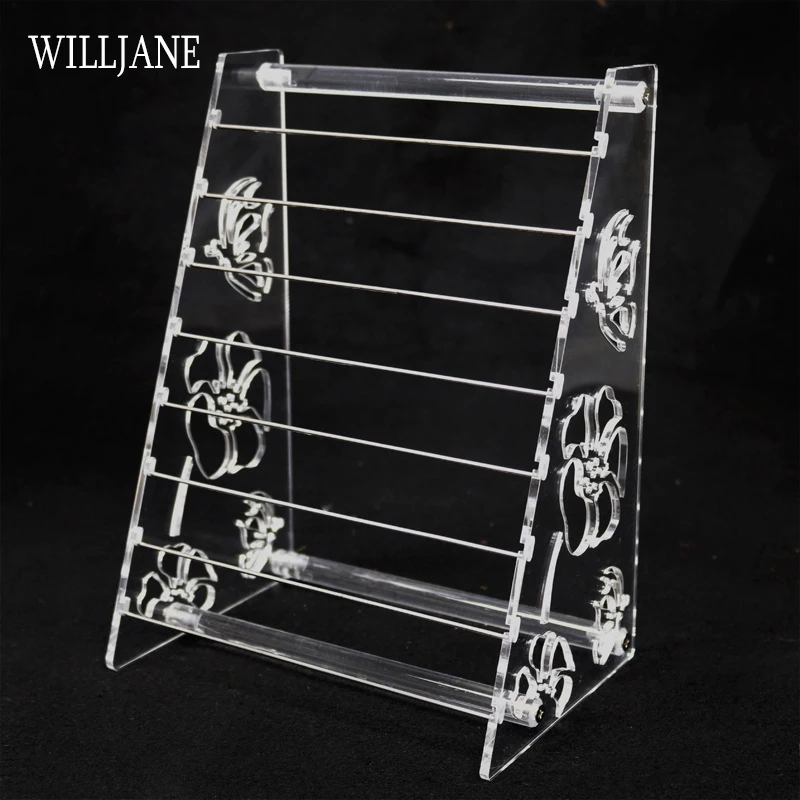 Acrylic Jewelry Display Stand Holder with Charm Rods for Rondelles Charms Earrings Pendant Trollbeads Spacers Storage Organizer