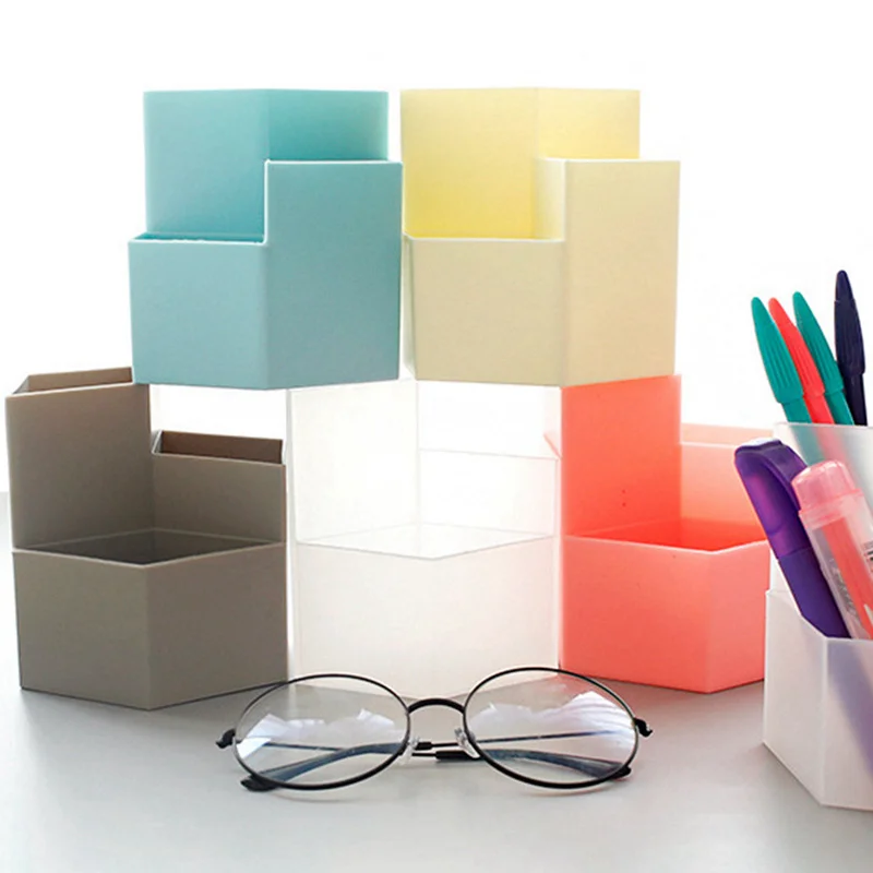 

Home Office Hexagonal Pen Pencil Holder Pen Storage Cosmetic Makeup Storage Box Desk Drawer Organizer Storage Box