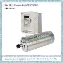Полный набор шпиндель и Инверторные наборы 1,5 кВт ER11 4 подшипника с водяным охлаждением мотор шпинделя+ частота AC220V VFD инвертор