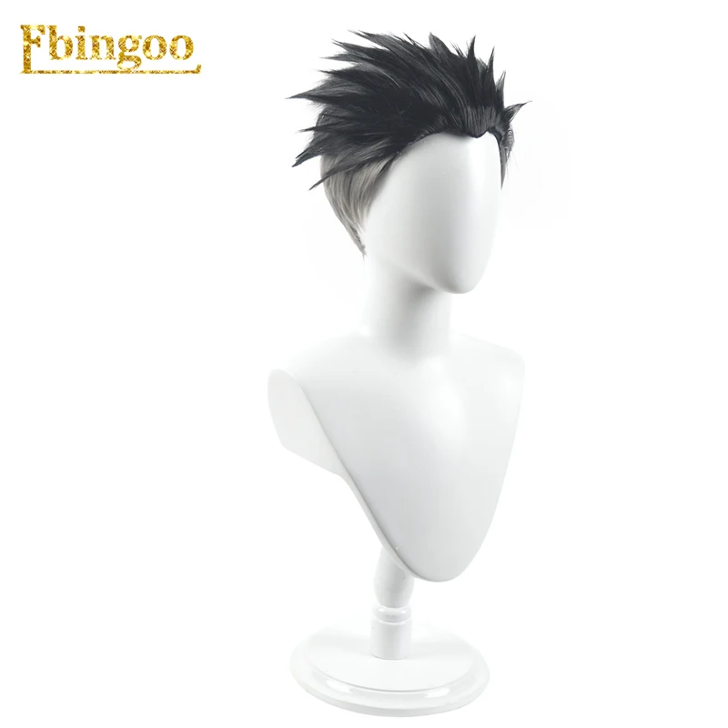 Ebingoo парики для Хэллоуина из искусственных волос без шапочки-основы короткий прямые черный парик для Хэллоуина