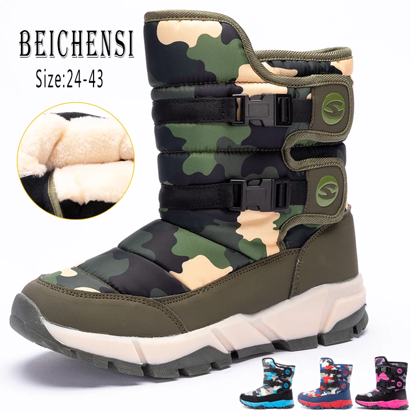 

Snow Boots for Boys and Girls Waterproof Slip Resistant Winter Warm Shoes (Toddler/Little Kid/Big Kid) Outdoor Hiking Boots