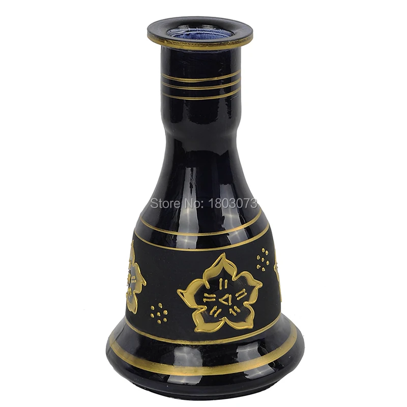 A black hookah set 1 or 2 hoses available cheap glass shisha pipe