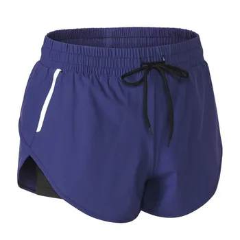 

Women High Waist Double-layer Side Net Anti-light Running Training Sports Quick-drying Stretch Fitness Shorts