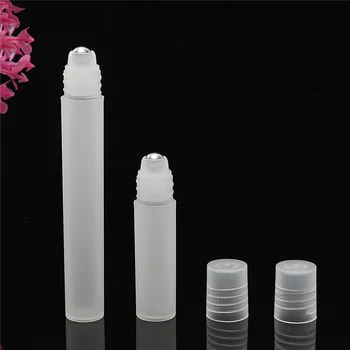 

1pcs 5ml/10ml Plastic Frosted Essential Oil Perfume Bottle Roller Ball Thick Vials Roll On Durable Travel Cosmetic Containers