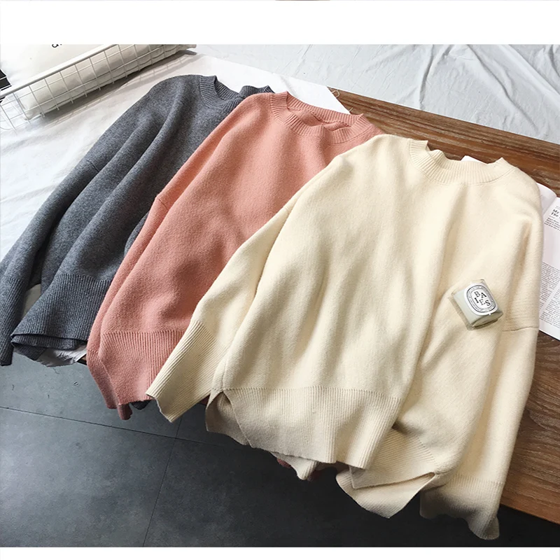 Han edition languid is lazy wind новое зимнее платье-свитер для девушек, студенток, тонкое, большое, ярдовое, трикотажное