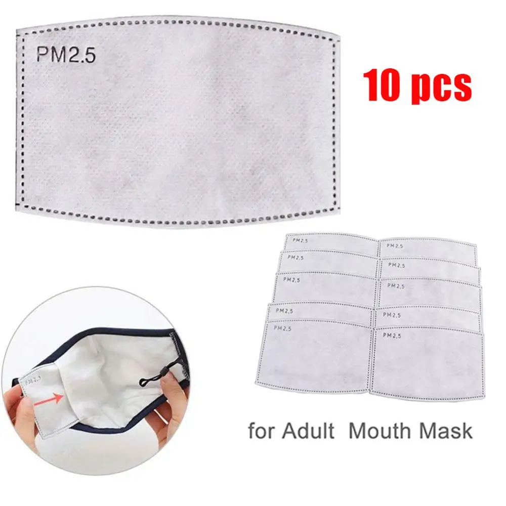 

Mask filter paper PM2.5 anti-fog antibacterial flu dust-proof 10 pieces of five-layer activated carbon mask cloth filter paper