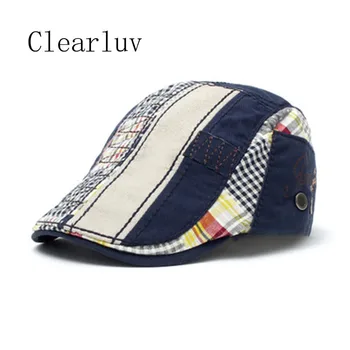 

2020 High Quality Brand Cotton Beret Casquette Homme Leather Flat Cap for Men Visor Hat Spring Summer Snapback Hat