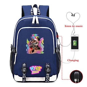 

The Hype House College Travel Laptop Schoolbag Women Laptop Backpack Men's Canvas School Usb Charging Backpacks Cartoon Backpack
