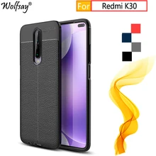 Резиновый чехол для Xiaomi Redmi K30 ударопрочный силиконовый кожаный 6