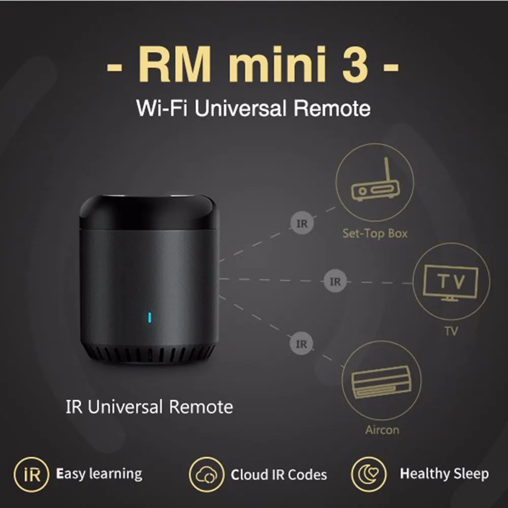 Broadlink RM Pro RM Mini3 WI-FI ИК RF Smart ПДУ интеллектуальная Автоматизация дома приложение Управление работает с Alexa и Google Assistant