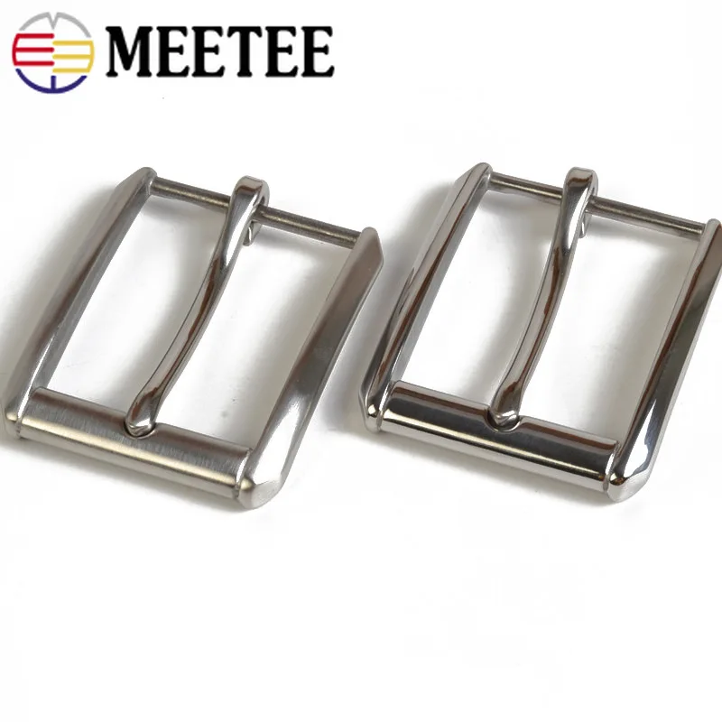 Meetee 2/5 шт ID40mm Нержавеющая сталь контактный пряжки ремня для 38-39 мм кожи с ремешками и пряжками; для украшения джинсов ремесла домашнего декора аксессуары YK077