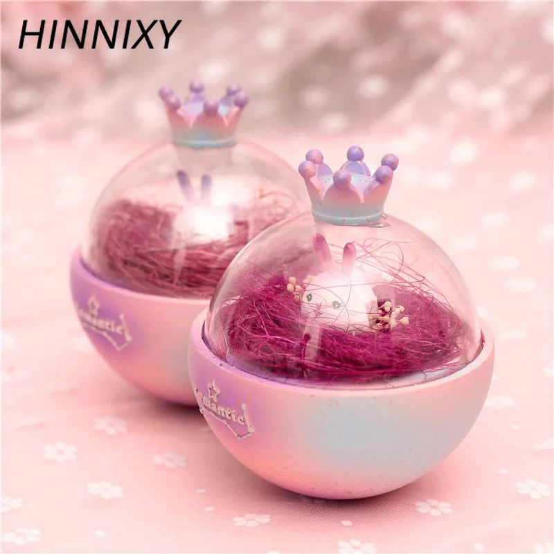 Hinnixy смолы кролик Ночной светильник с розовой короной лампы Настольная лампа декоративные домашние детские игрушки Творческий стакан прикроватный светильник Инж