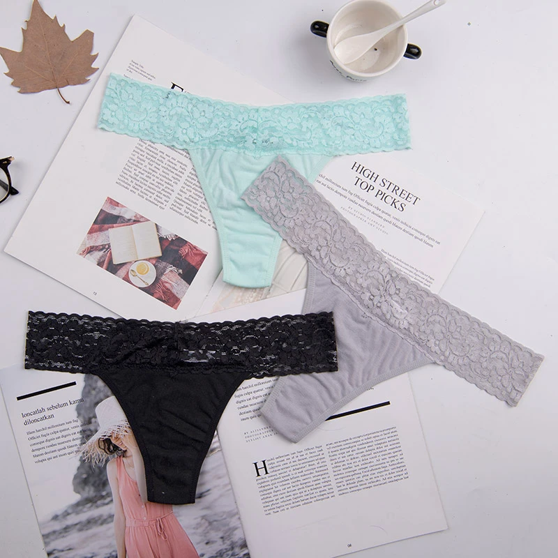 4 Kleur Big Size Black Xxxl Kant Sexy Vrouwen Sexy Thongs G string