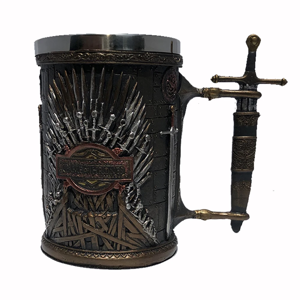 

3D Sword Stainless Steel Resin Cups The Seven Kingdoms Medieval Beer Mug