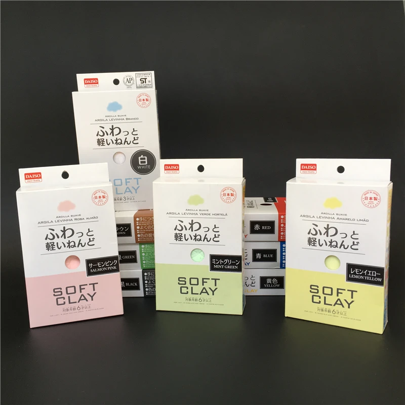 Japan DAISO Ultra-Light Paper Model Colored Clay Butter Will Not Be Dirty Hands Candy Toy Environmentally Friendly Model