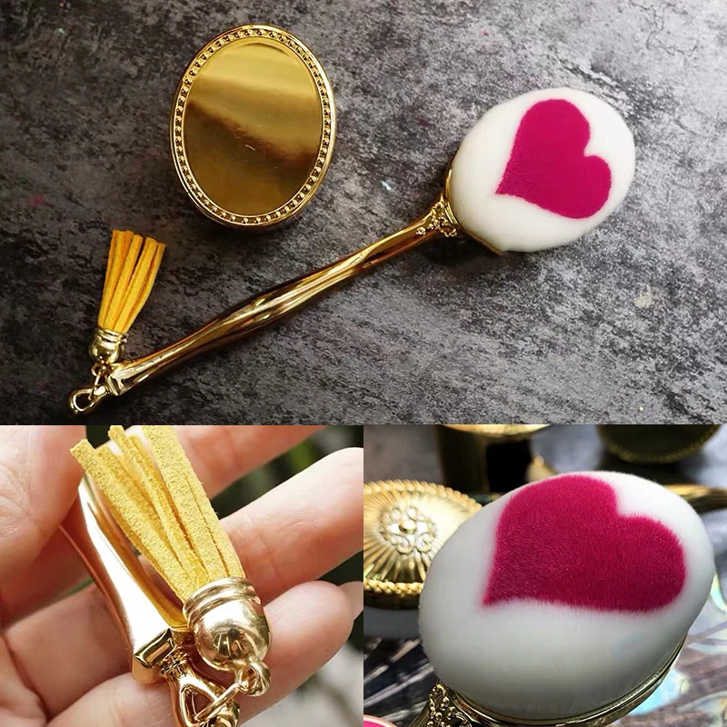 

Loving Heart Nail Brushes Nail Tools for Remover Powder Dust Nails Clearing Brush Foundation Powder Cosmetic Brush with Cap