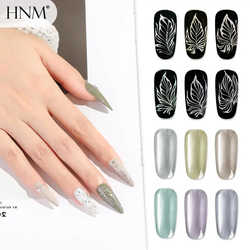 HNM Гель лак отмачиваемый металлический для ногтей грунтовка УФ светодиодный