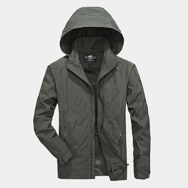 

Cross Border for Amazon AliExpress Separate Station Trench Coat Hooded Windproof Jacket Manufacturers Direct Selling Shock Siriu